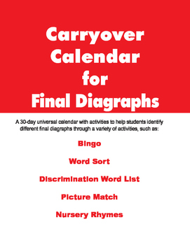 Preview of Carryover Calendar for Final Digraphs