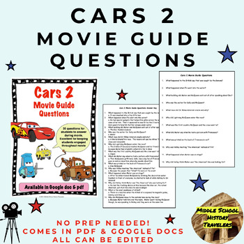 Preview of Cars 2 Movie Guide Questions