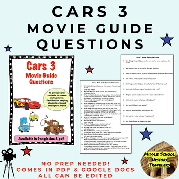 Preview of Cars 3 Movie Guide Questions