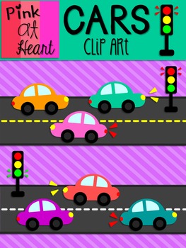 cars at traffic light clip art