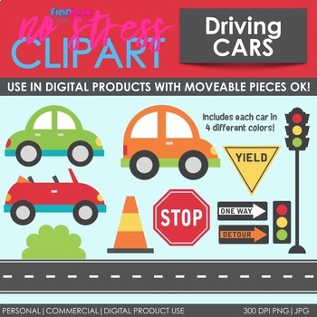 car driving on road clip art