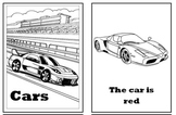 Cars Color Words Book