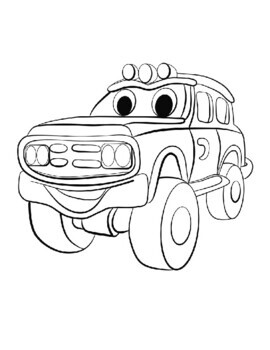 Planes, Trucks, Cars Coloring Book For Kids Ages 4-8: Vehicles