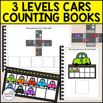 Preview of Cars Counting Adapted Books for Special Education | Car Activities