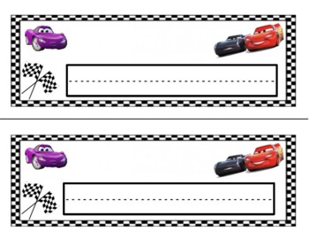 Preview of Cars Name Tag