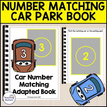 Preview of Cars Number Matching Adapted Books for Special Education | Car Activities