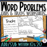 Addition & Subtraction within 10 & 20 Word Problem Workshe