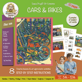 Cars and Bikes Art Lessons, 8 Projects, Middle & Senior School