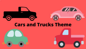 Preview of Cars and Trucks Lesson Plan Complete Set