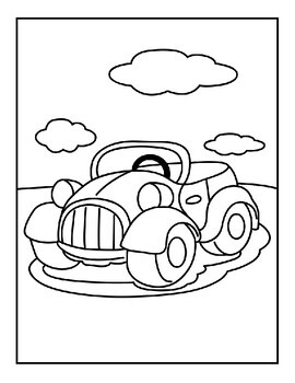 Coloring Books For Boys Cool Cars And Vehicles by The Future Teacher  Foundation