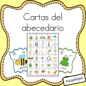 Cartas del abecedario by Raising Bilinguals | TPT