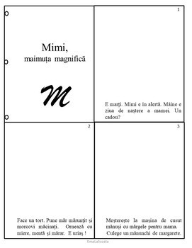 Alphabet Book Letter M In Romanian Language Carte Cu Litera M In
