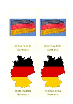 Preview of Carte di nomenclatura: bandiere stati federali di Germania, Italiano, Montessori