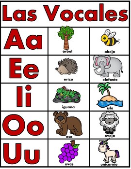 Cartel de las vocales / Spanish vowels poster FREEBIE by Mrs G Dual ...