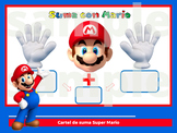 Cartel de suma básica motivo Super Mario