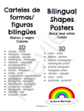 Carteles bilingües de figuras 2D y 3D; Bilingual 2D and 3D