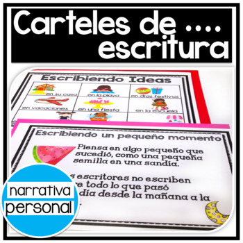 Preview of Carteles de escritura: narrativa personal en ingles y espanol