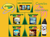 Carteles decorativos las estaciones - The seasons Spanish 