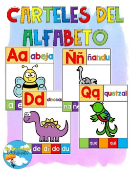 Carteles del Alfabeto ESPAÑOL by En las Nubes Bilinguals | TPT