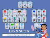 Carteles las figuras geométricas 2D y 3D - Lilo & Stitch