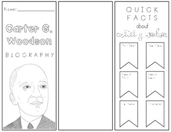 Preview of Carter G. Woodson Brochure Activity