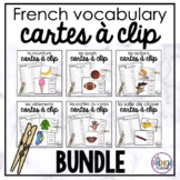 Cartes à clip - FRENCH vocabulary clip cards BUNDLE