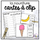 Cartes à clip - la nourriture  (FRENCH food vocabulary cli