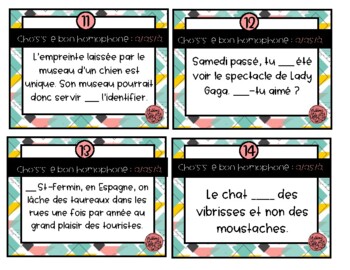 Cartes à tâche - homophones a-as-à by Mme Chose | TPT