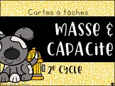 Cartes à tâches - 2e cycle - Masse et capacité