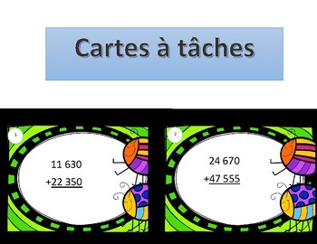 Preview of Cartes à tâches (3 année)