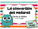 Cartes à tâches - La conversion des mesures (Mathématiques)