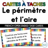 French Math Perimeter & Area Task Cards