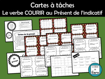 Cartes Ã  tÃ¢ches - Verbe COURIR au prÃ©sent de l'indicatif