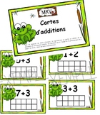 Cartes additions préscolaire Grenouilles