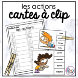 Cartes à clip - les actions  (FRENCH verb vocabulary clip cards)