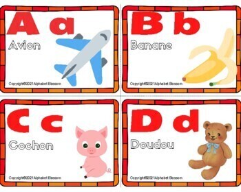 Cartes d'alphabet imprimable gratuitement by Alphabet Blossom | TPT