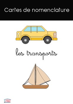 Preview of Cartes de nomenclature Transport / Montessori cards about transportation