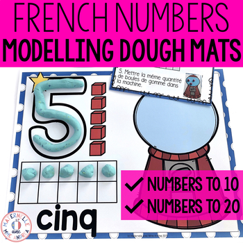 Preview of Cartes de pâte à modeler - les nombres 1-20 (FRENCH number modelling dough mats)
