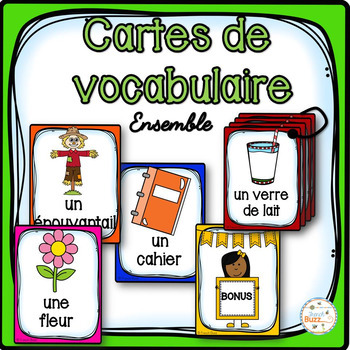 Preview of Cartes de vocabulaire - Ensemble - Bundle