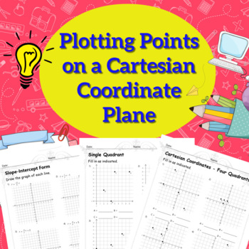 cartesian coordinate plane coordinate plotting math worksheets grades 5 7