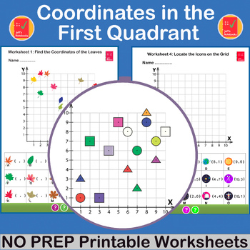 Preview of Plotting & Locating Points on the Coordinate Plane in the 1st Quadrant