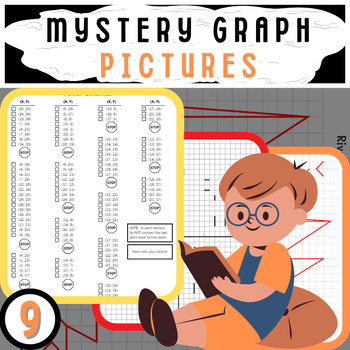 Preview of Cartesian Creations: Mystery Picture Worksheets for Coordinate Grid Mastery!