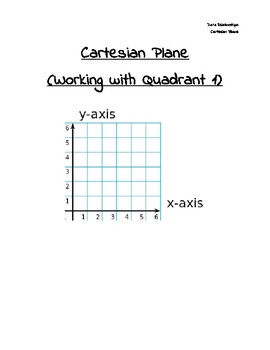 Preview of Cartesian Plane - Quadrant 1