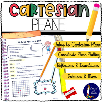 Preview of Cartesian Plane Workbook Print and Digital