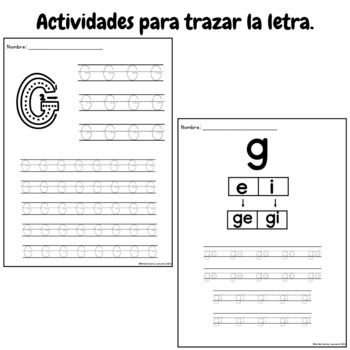 Cartilla fonética - Lectoescritura - Leer y escribir con la letra G ...
