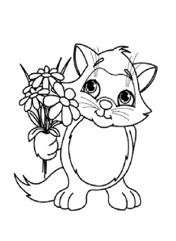 Preview of Carton Cats coloring book for lovers cats