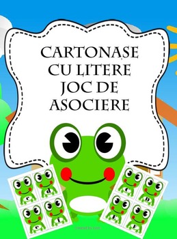 Preview of Cartonase cu litere - joc de asociere litere - Broscuta -  limba romana
