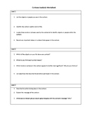 Cartoon Analysis Worksheet | Teachers Pay Teachers