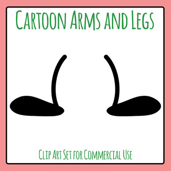 Cartoon Arms and Legs Clip Art - Turn Items into Characters Commercial Use