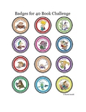 Cartoon Badges for Reading Challenge - Gamify your classroom